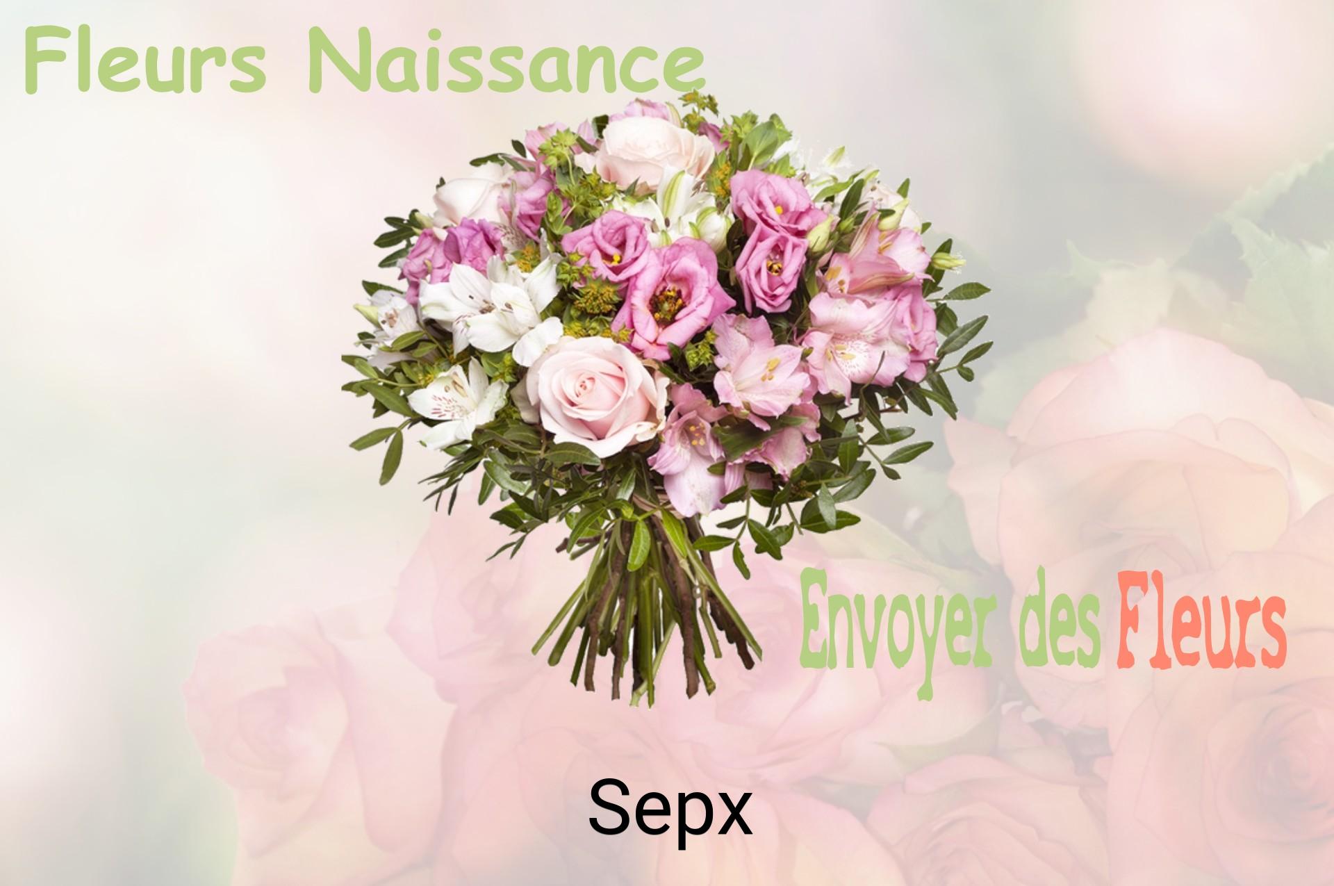 Bouquet de fleurs de naissance livré à Sepx